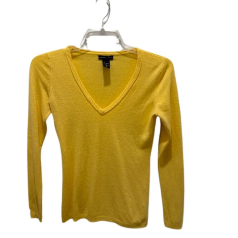 NY & Co V-Neck Sweater – Women’s Yellow Size Small